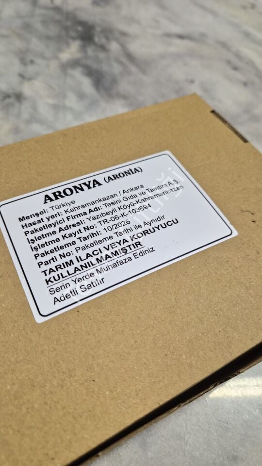 Orta Kuru Aronya 500 g – Karton Kutu Ambalaj
